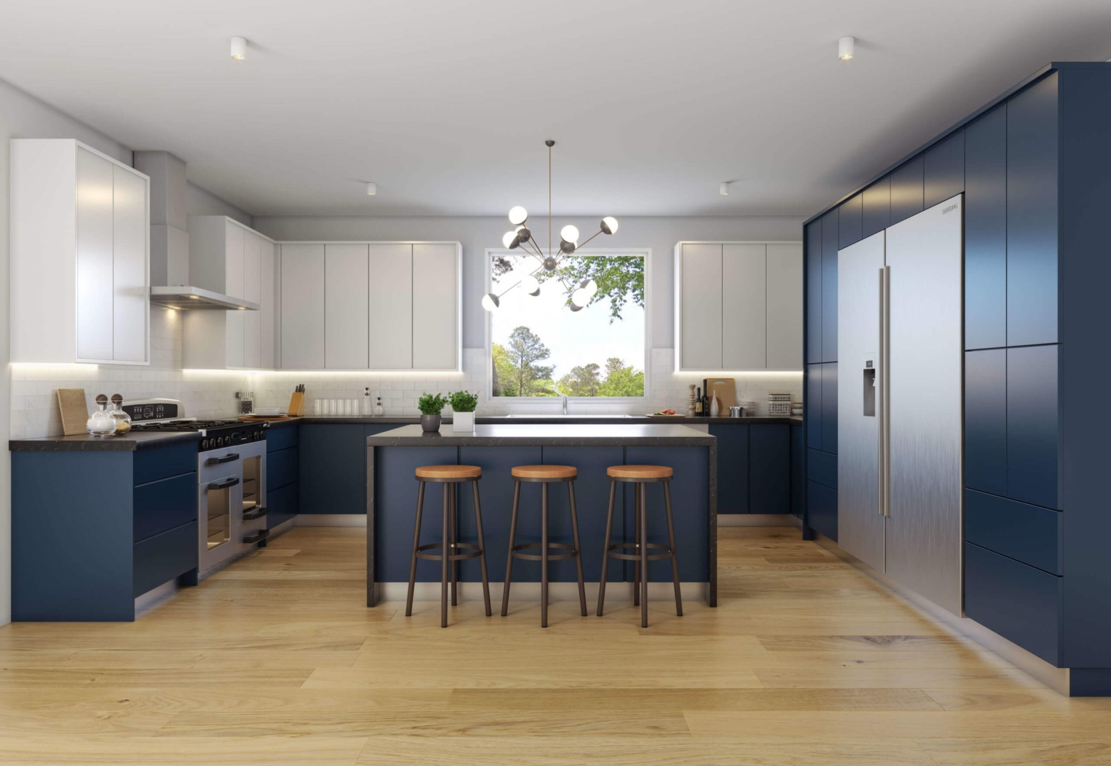 Mod Cabinetry for Blue Kitchen Cabinets, blue kitchen cabinets, light blue kitchen cabinets, dark blue kitchen cabinets, modern blue kitchen cabinets