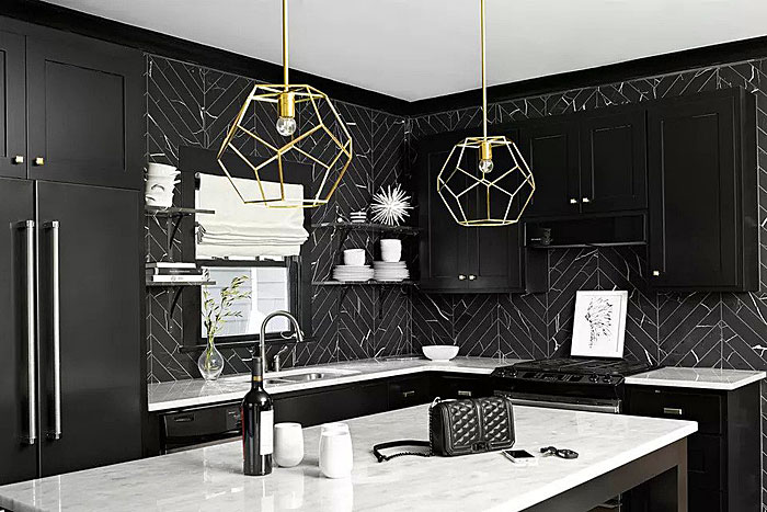 Mod Cabinetry for Black Kitchen Cabinets, black kitchen cabinets, black and white kitchen cabinets, small kitchen black kitchen cabinets, modern black kitchen cabinets