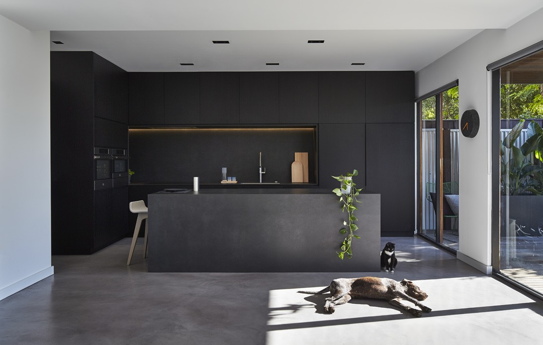 Mod Cabinetry for Black Kitchen Cabinets, black kitchen cabinets, black and white kitchen cabinets, small kitchen black kitchen cabinets, modern black kitchen cabinets