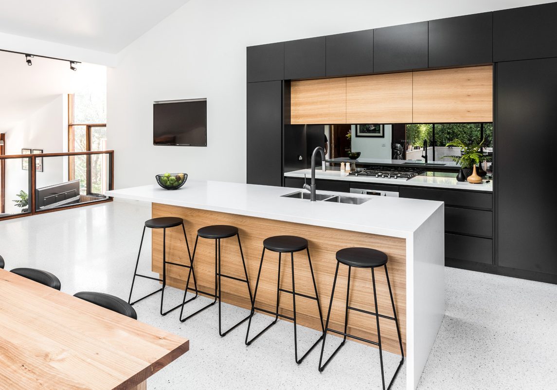 Mod Cabinetry for Black Kitchen Cabinets, black kitchen cabinets, black and white kitchen cabinets, small kitchen black kitchen cabinets, modern black kitchen cabinets