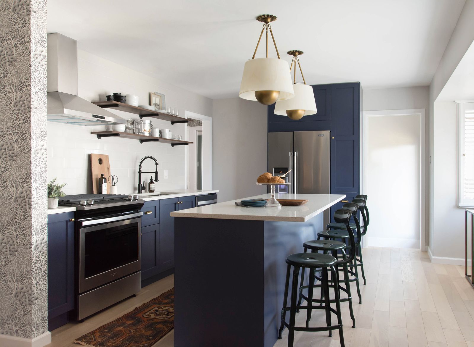 Mod Cabinetry for Navy Blue Kitchen Cabinets