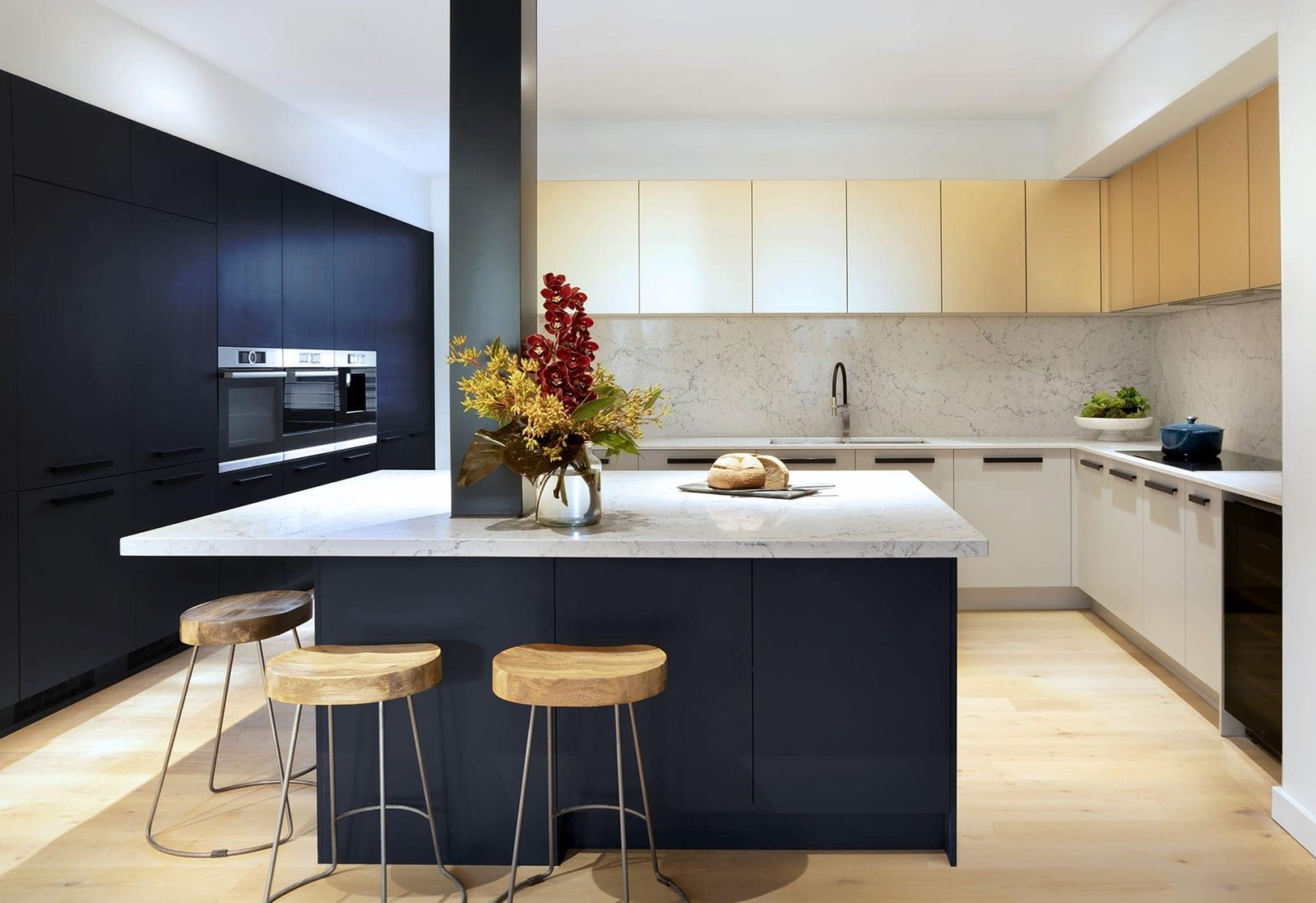 Mod Cabinetry for Navy Blue Kitchen Cabinets