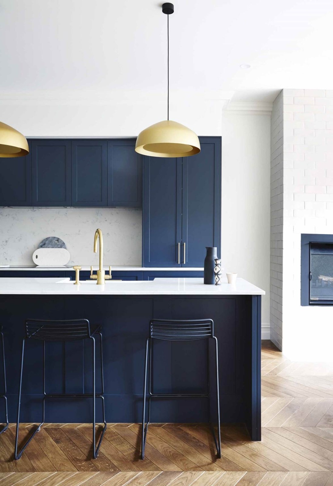 Mod Cabinetry for Navy Blue Kitchen Cabinets