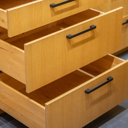 Modern Kitchen Cabinetry Naturals three drawer base