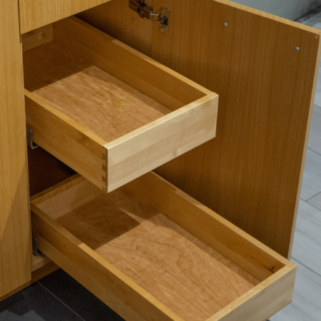 Modern Kitchen Cabinetry Naturals two rollout trays