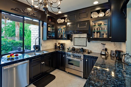 Mod Cabinetry for Black Kitchen Cabinets, black kitchen cabinets, black and white kitchen cabinets, small kitchen black kitchen cabinets, modern black kitchen cabinets