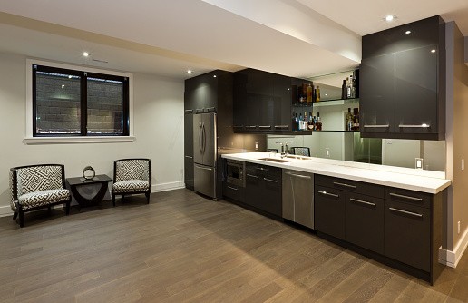 Mod Cabinetry for Black Kitchen Cabinets, black kitchen cabinets, black and white kitchen cabinets, small kitchen black kitchen cabinets, modern black kitchen cabinets