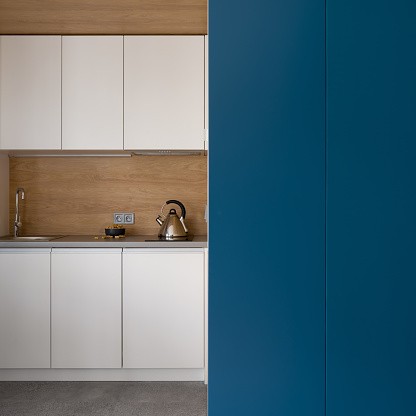 Mod Cabinetry for Navy Blue Kitchen Cabinets