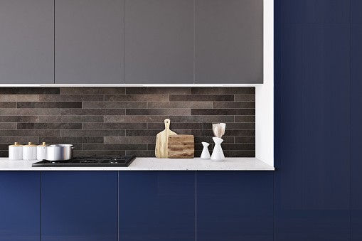 Mod Cabinetry for Navy Blue Kitchen Cabinets