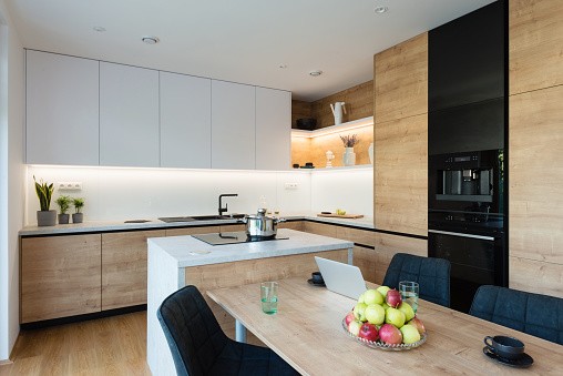 Mod Cabinetry for Natural Wood Kitchen Cabinets